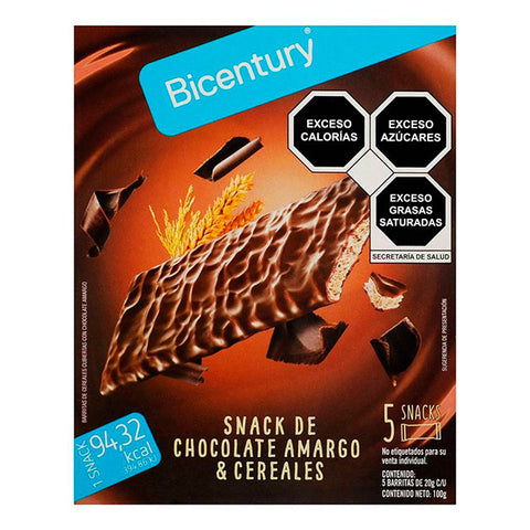 Bicentury Bitter Choco Cereal Bar 100g