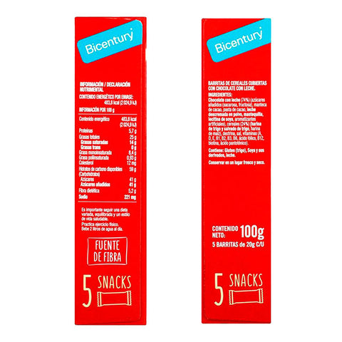 Bicentury Choco Milk Cereal Bar 100g