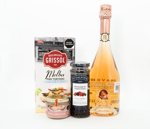 Kit Navideño: Tapas para 2 con Cava Rosada