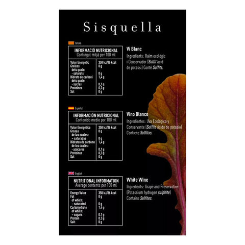 Sisquella White Wine 2018 6/750ml (70% White Grenache, 30% Albariño)