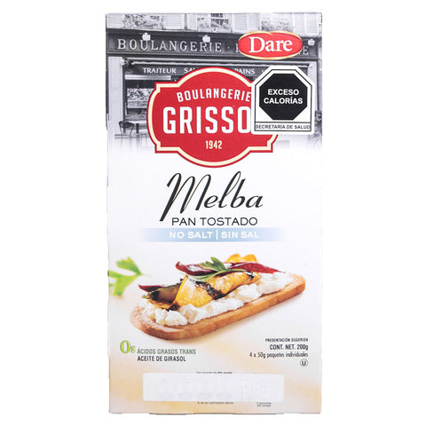 Melba Dare Bread Salt Free 200gr